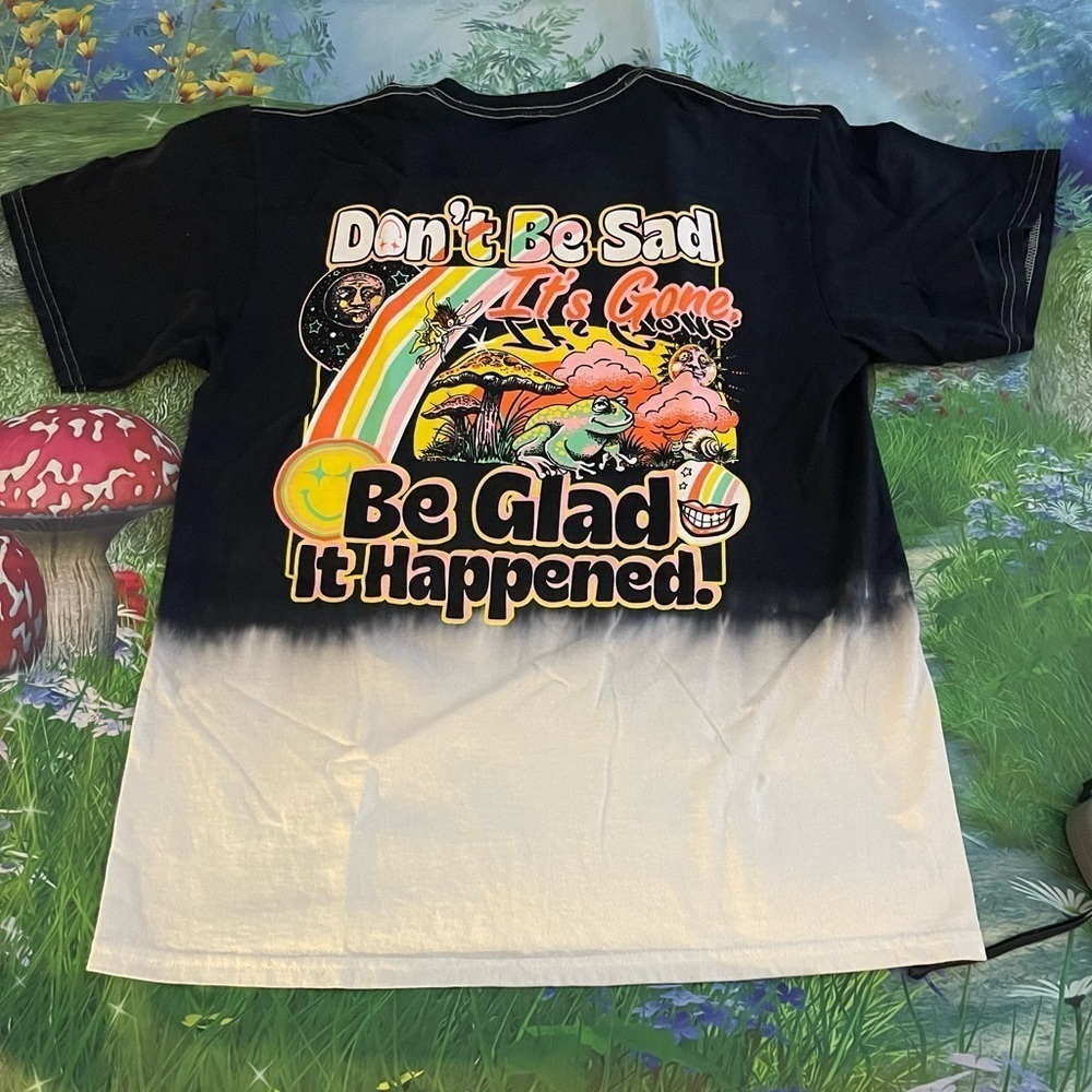 Boss Dog Don't Be Sad Blue & White Colorblock T-Shirt, Black/Multi, Medium, NWT - Picture 7 of 8